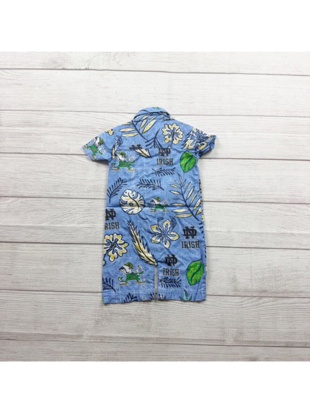 Wes And Willy Notre Dame Fighting Irish Baby Button Up Romper 3-6 Months - Picture 5 of 5